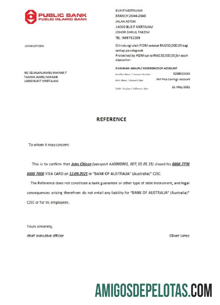Malaysia Public bank closure Referensi desain