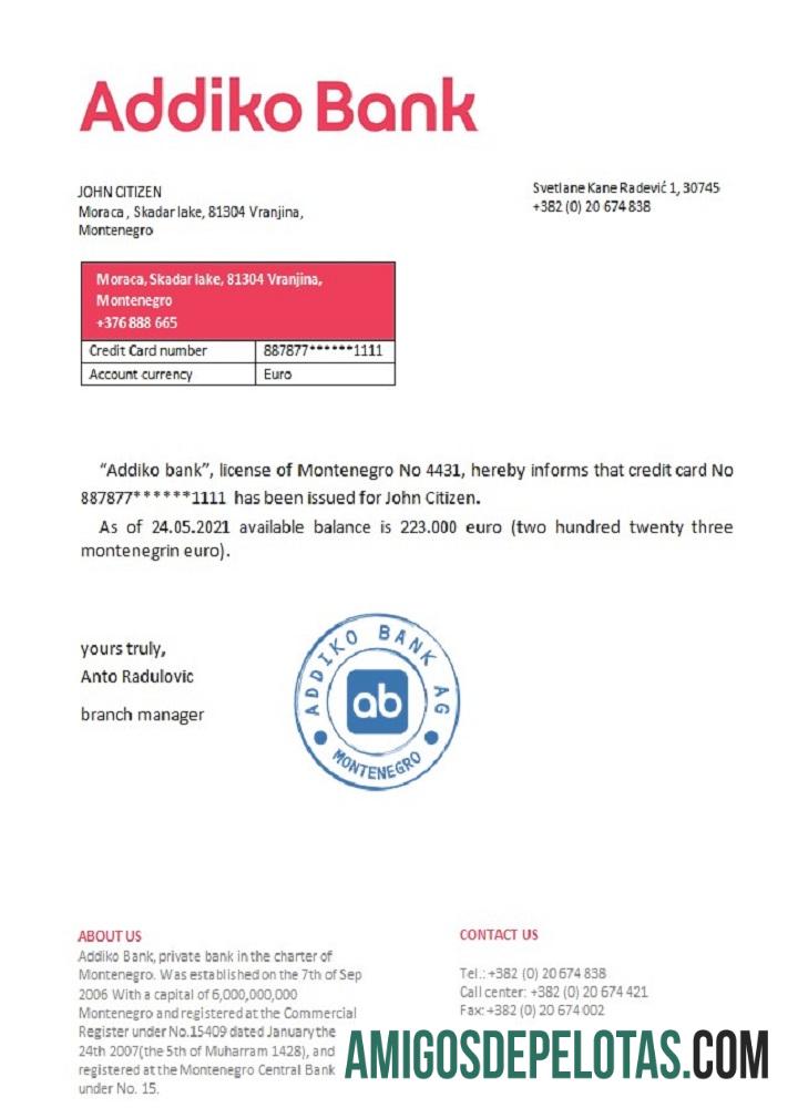 Montenegro Addiko bank Referensi desain
