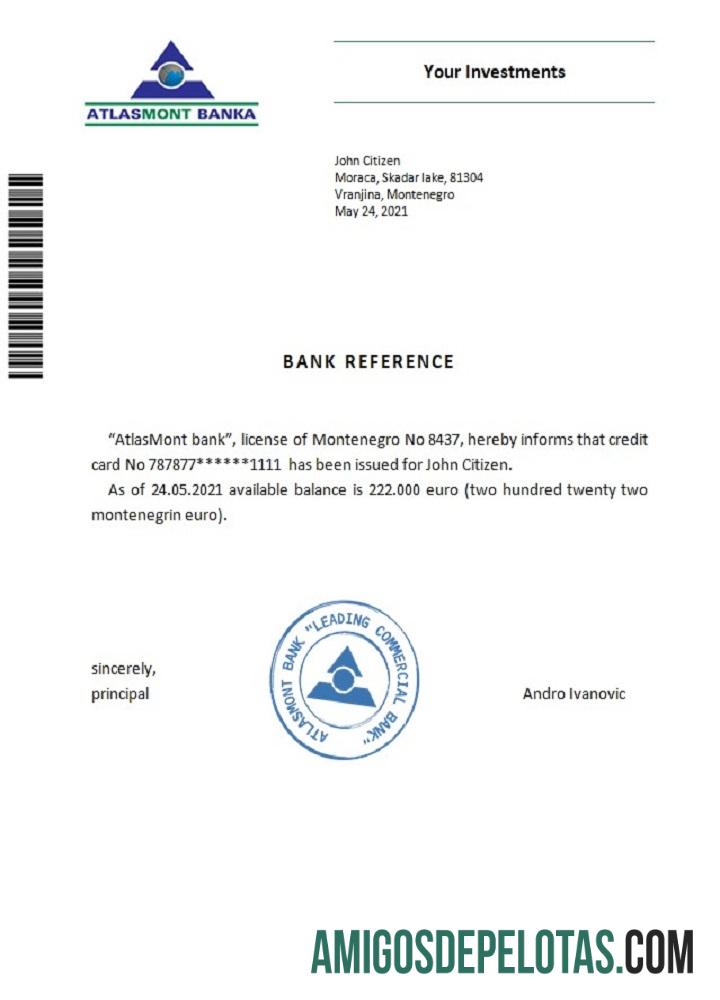 Montenegro Atlasmont bank Referensi makering
