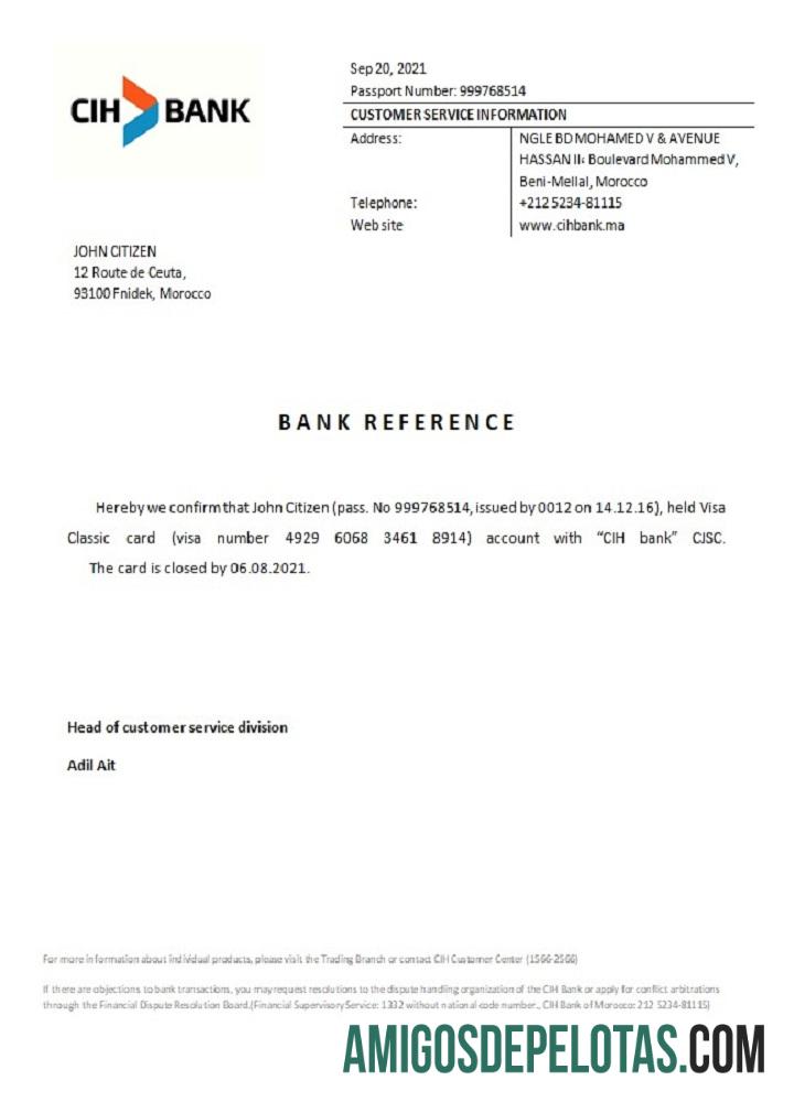 Maroko CIH bank closure Referensi makering