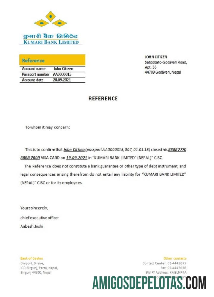 Nepal Kumari bank closure Referensi templat