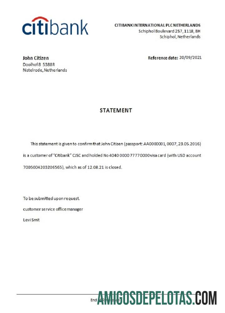 Belanda Citibank closure Referensi makering