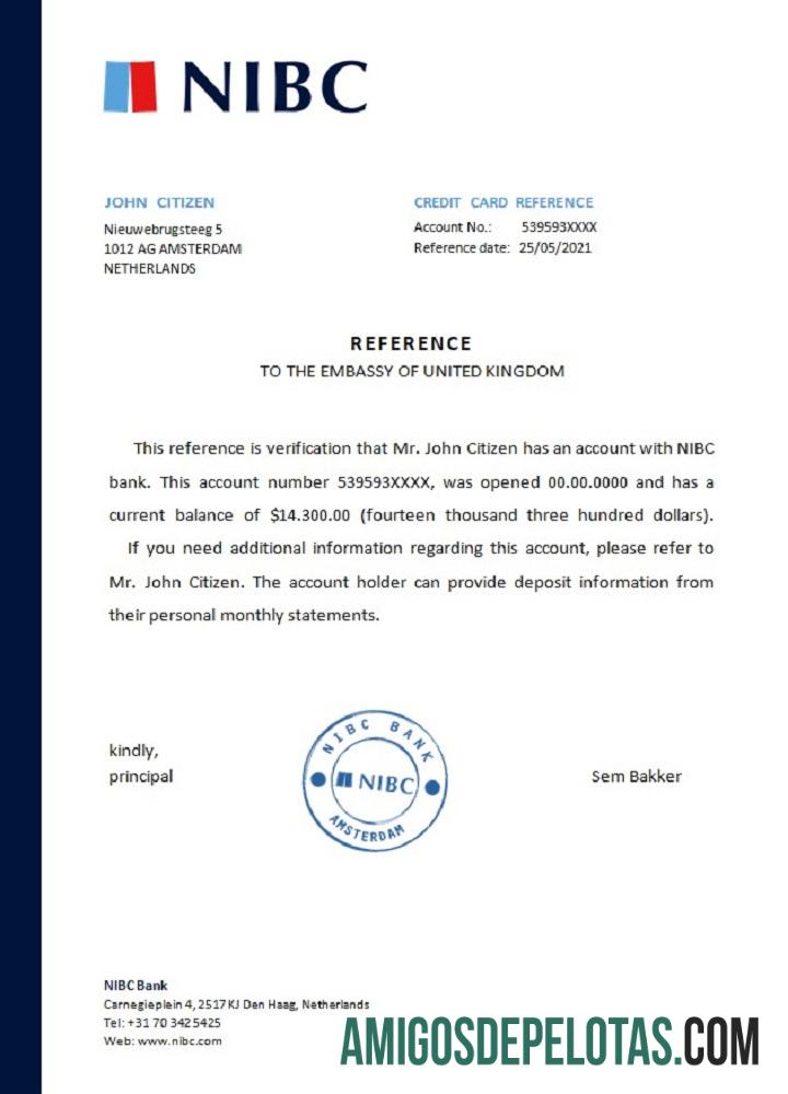 Belanda NIBC bank Referensi sampel