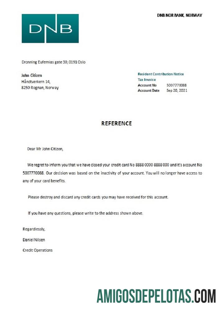 Norwegia DNB closure Referensi makering