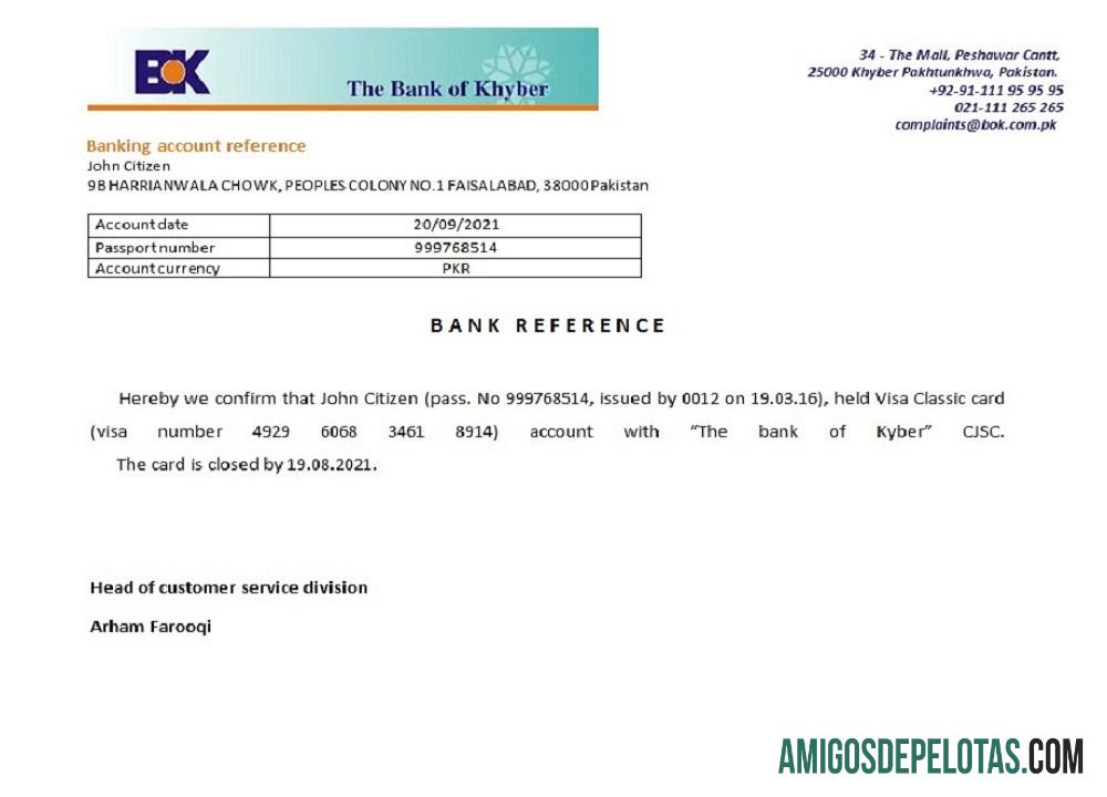 Pakistan Khyber bank closure Referensi templat