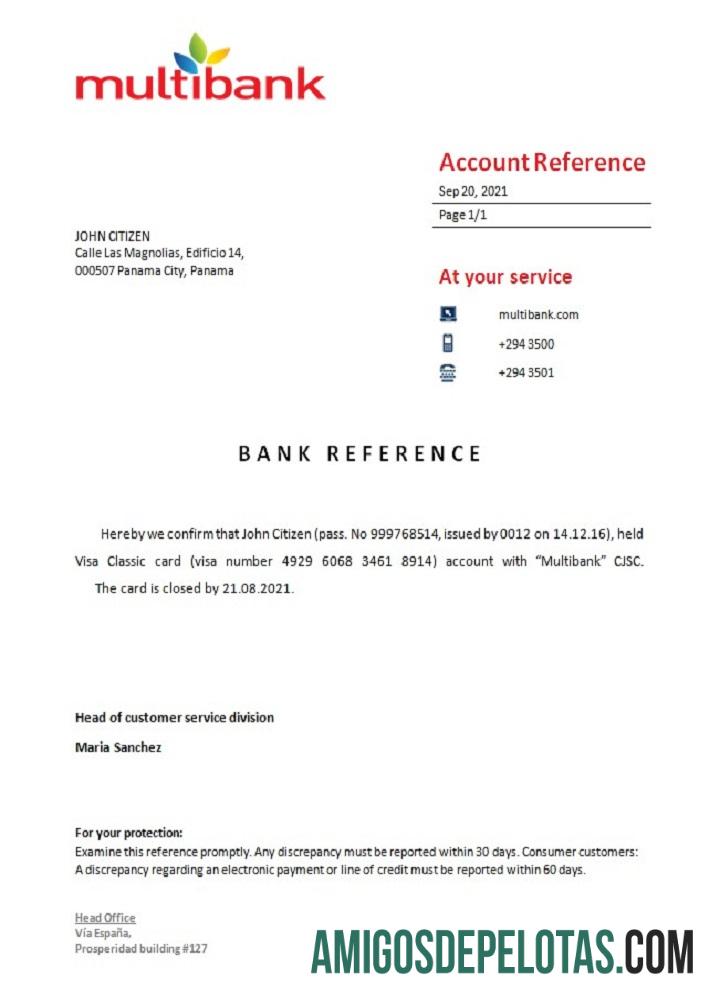 Panama Multibank closure Referensi desain