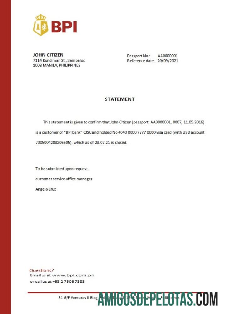 Filipina BPI closure Referensi makering
