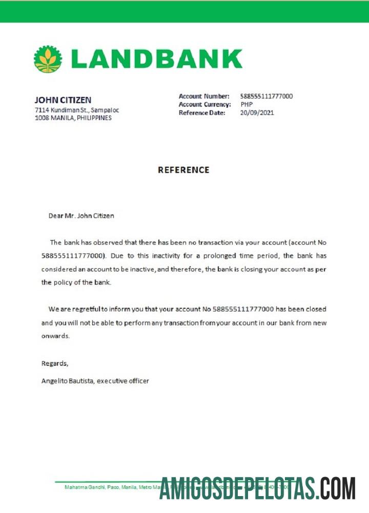 Filipina Land bank closure Referensi pratinjau