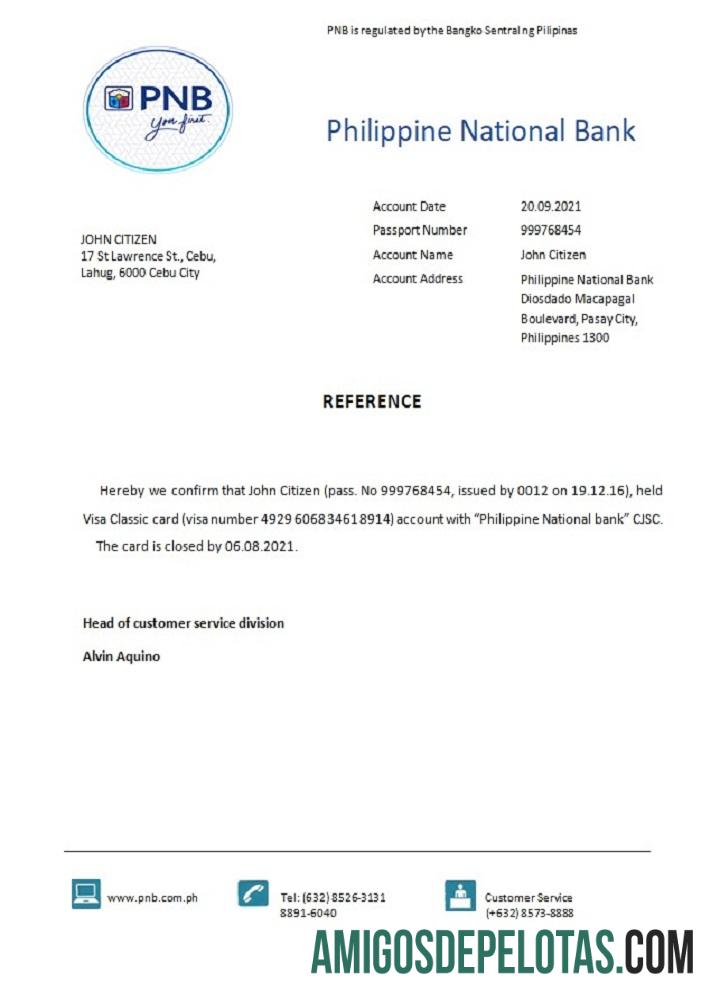 Filipina PNB closure Referensi makering