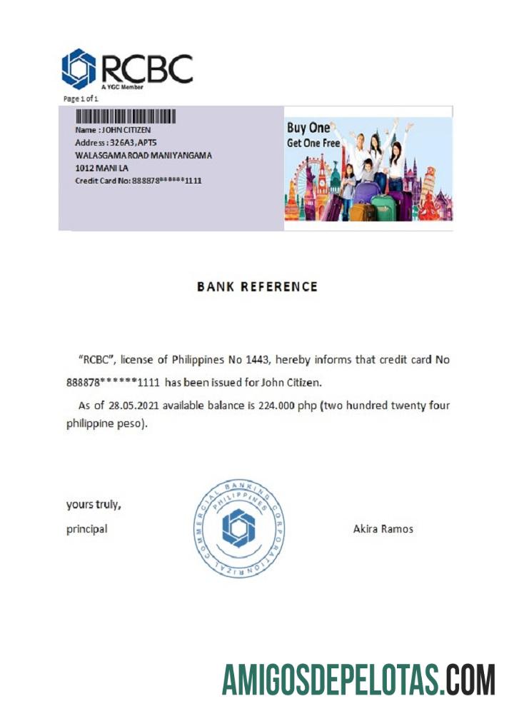 Filipina RCBC Referensi sampel