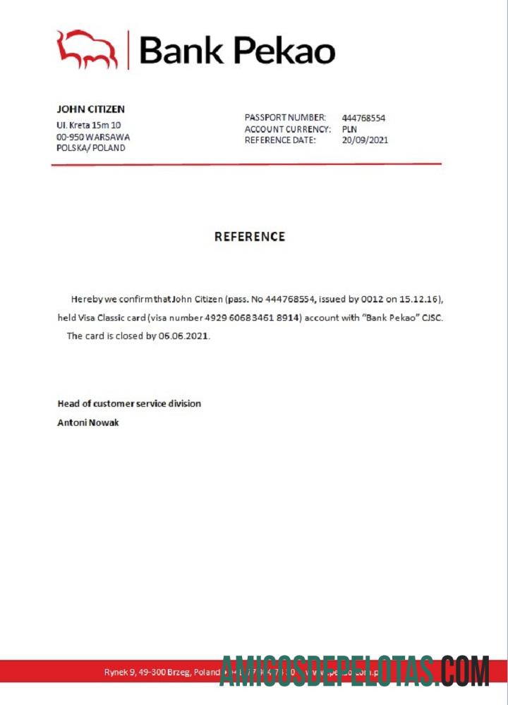 Polandia bank Pekao closure Referensi makering