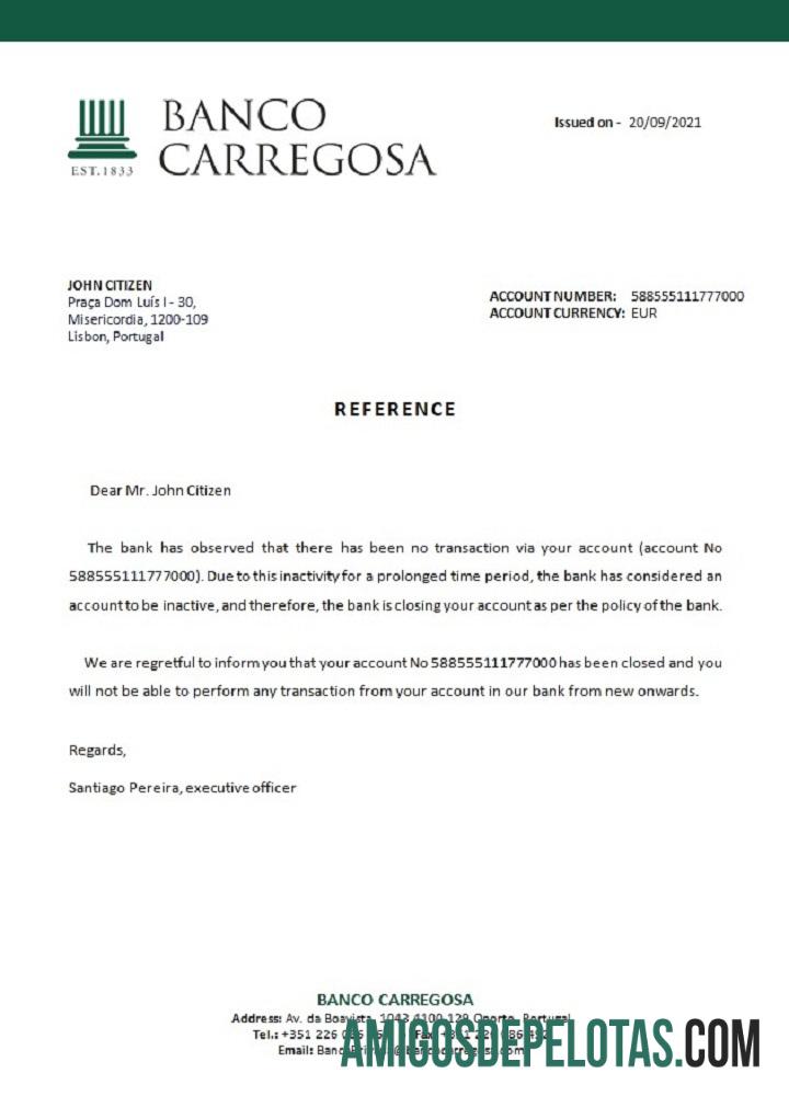Portugal Banco Carregosa closure Referensi pratinjau