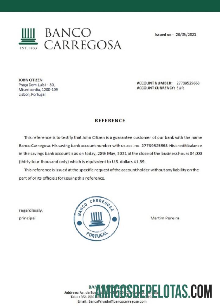 Portugal Banco Carregosa Referensi pratinjau