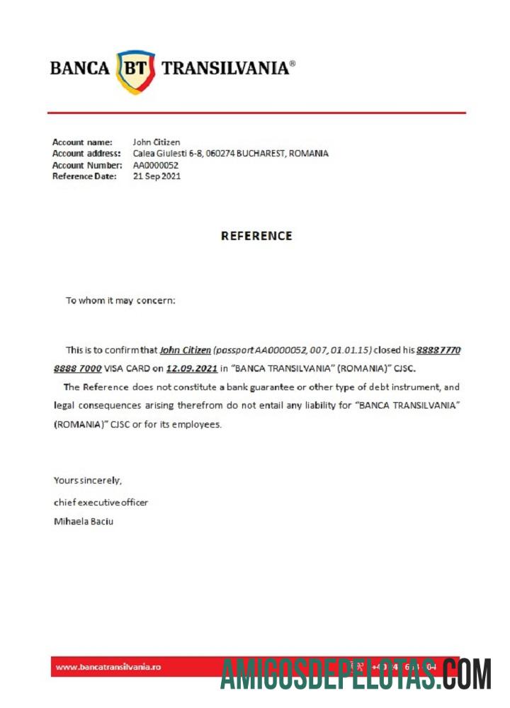 Rumania Banca Transilvania closure Referensi makering