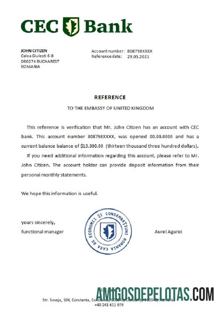 Rumania CEC bank Referensi makering