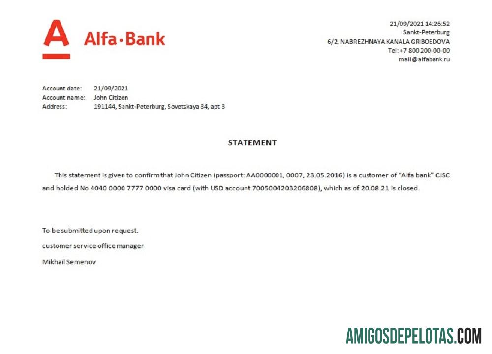 Rusia Alfa bank closure Referensi sampel