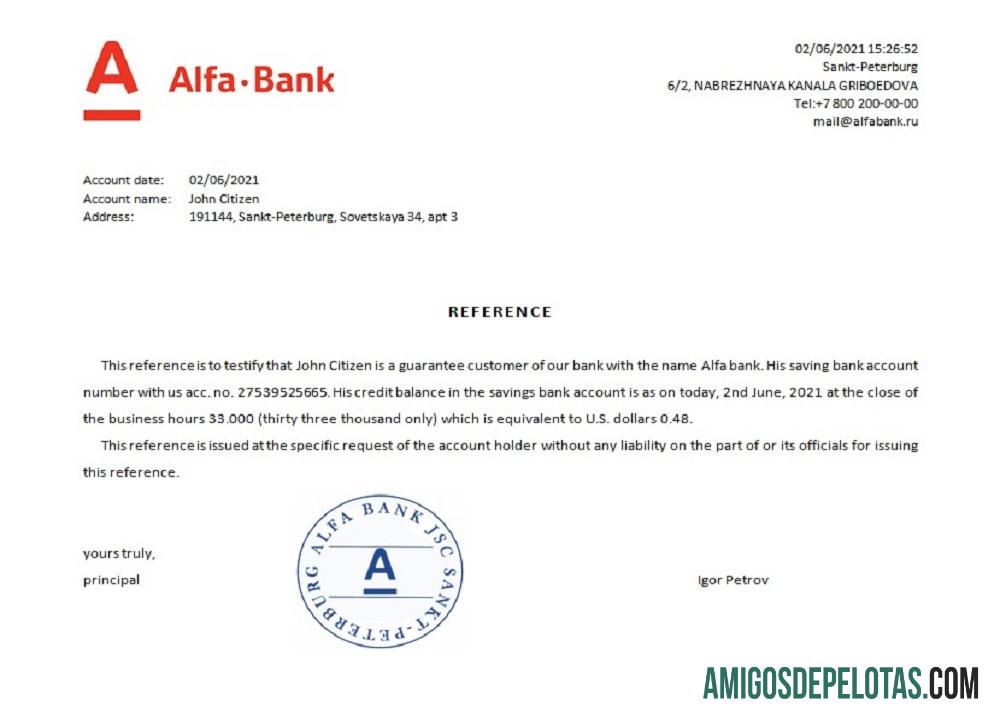 Rusia Alfa bank Referensi makering