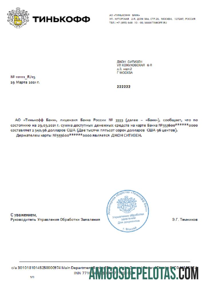 Rusia Tinkoff Referensi usd in Russian templat
