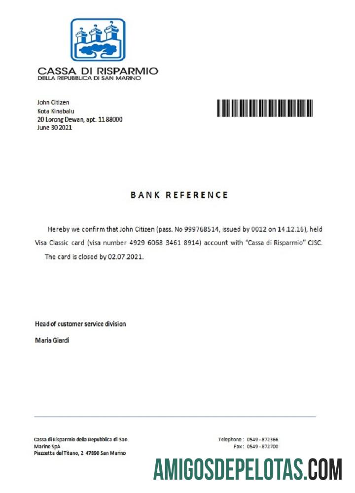 San Marino Cassa di Risparmio closure Referensi makering