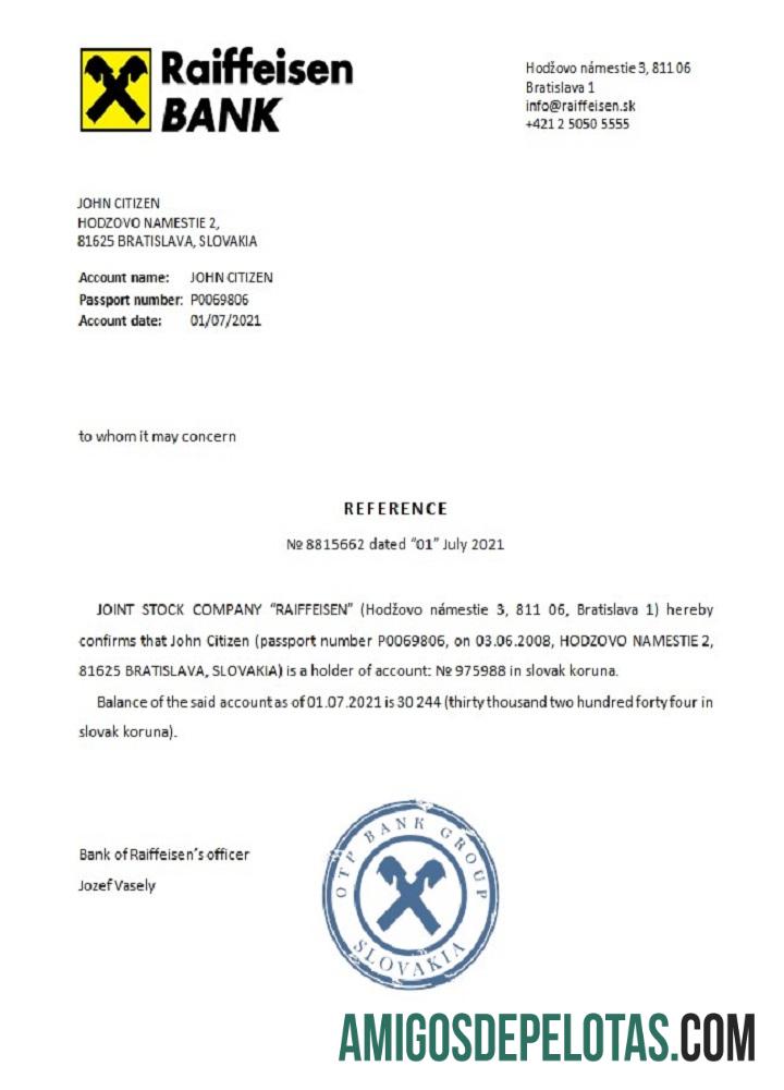 Slovakia Raiffeisen Referensi desain