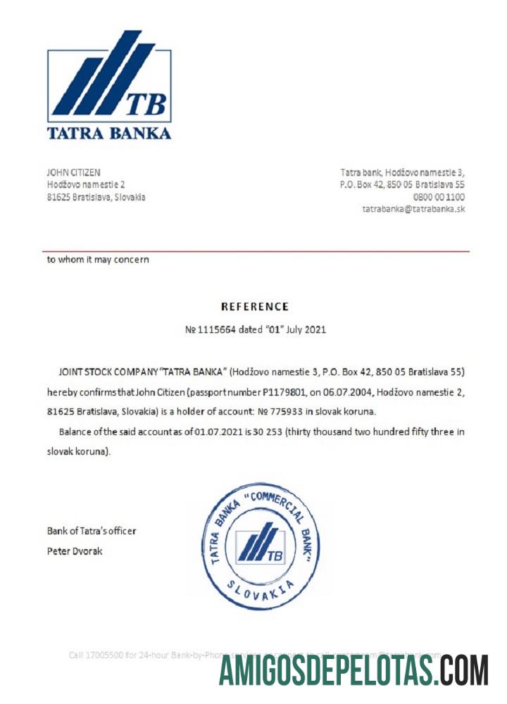 Slovakia Tatra bank Referensi makering