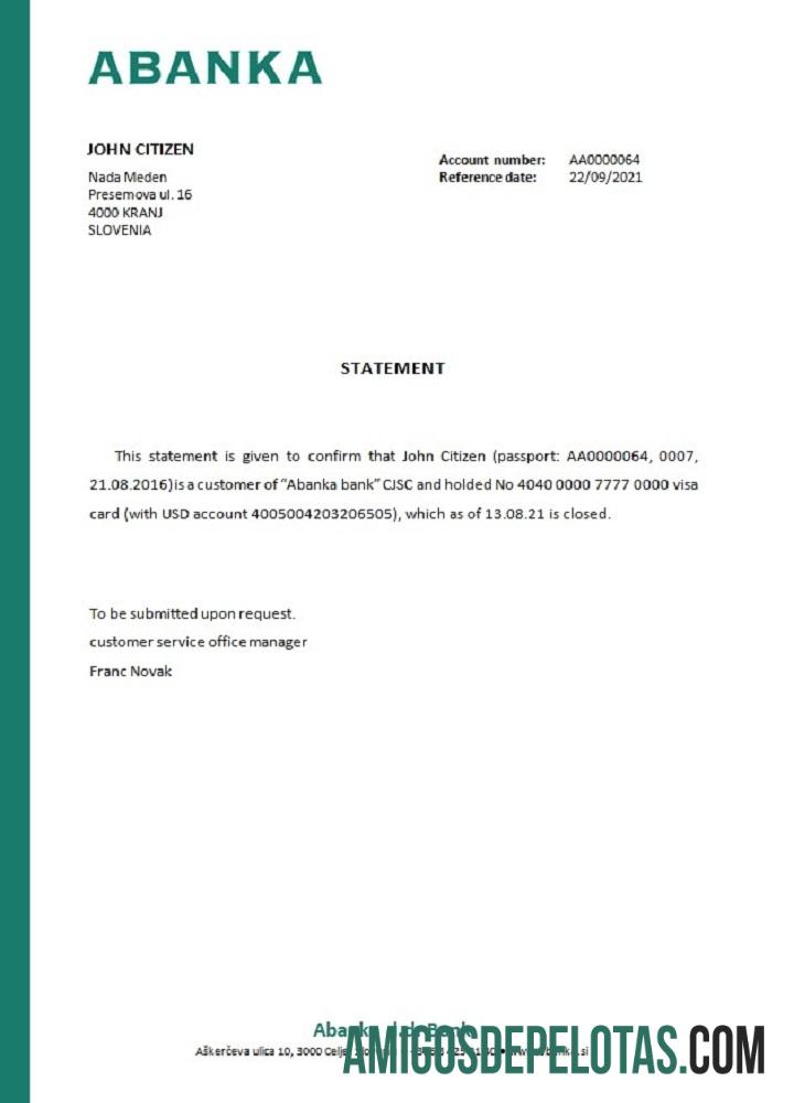 Slovenia Abanka closure Referensi templat