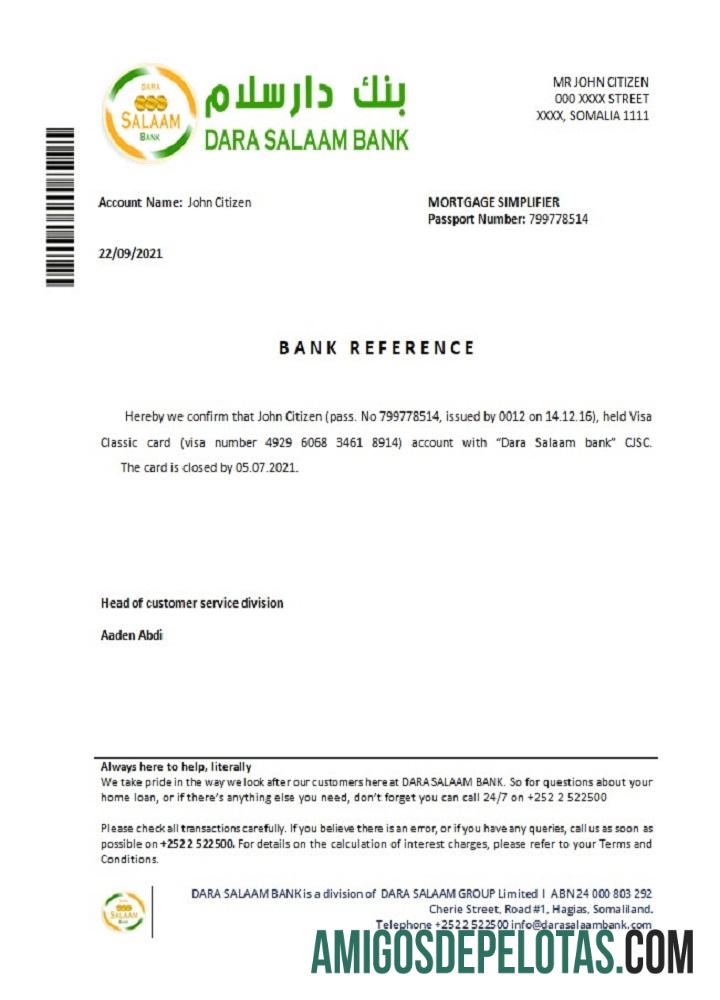 Somalia Dara Salaam bank closure Referensi pratinjau