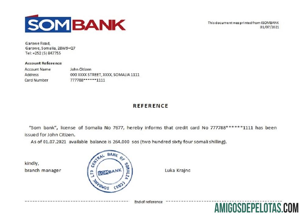 Somalia Sombank Referensi pratinjau