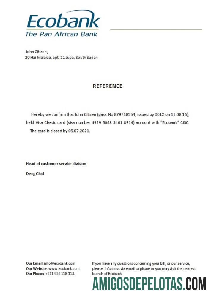Sudan Selatan Ecobank closure Referensi makering