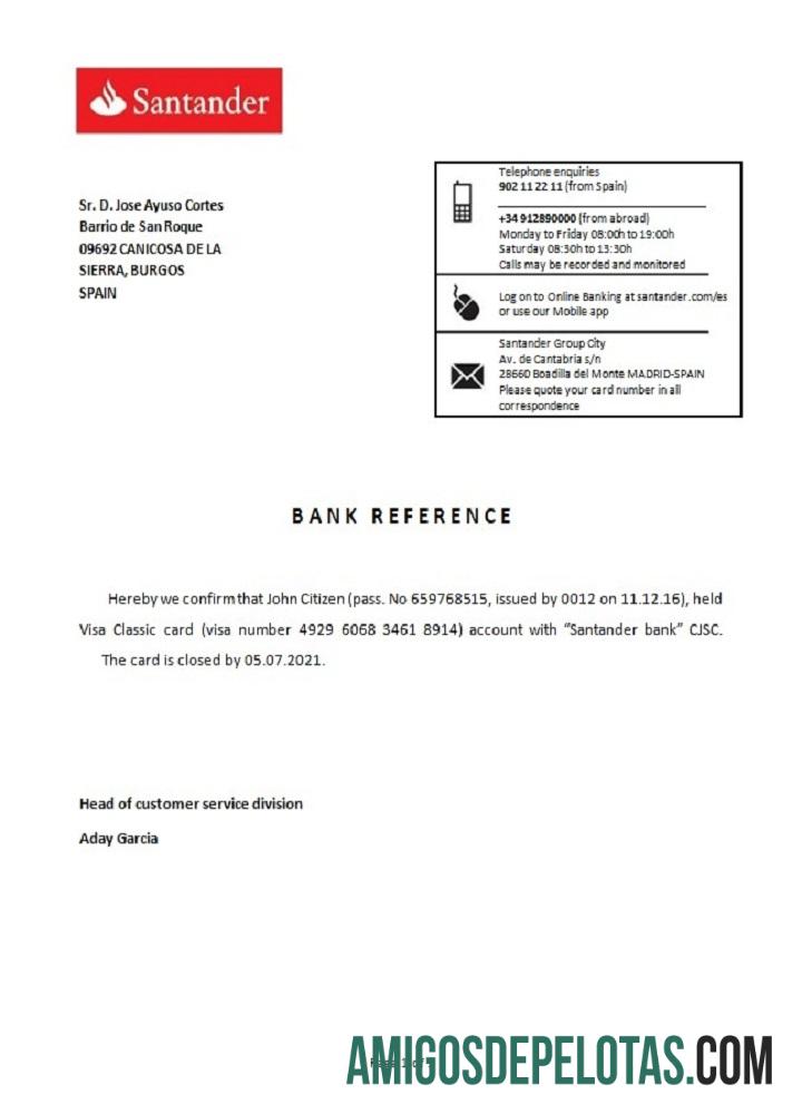 Spanyol Santander closure Referensi makering