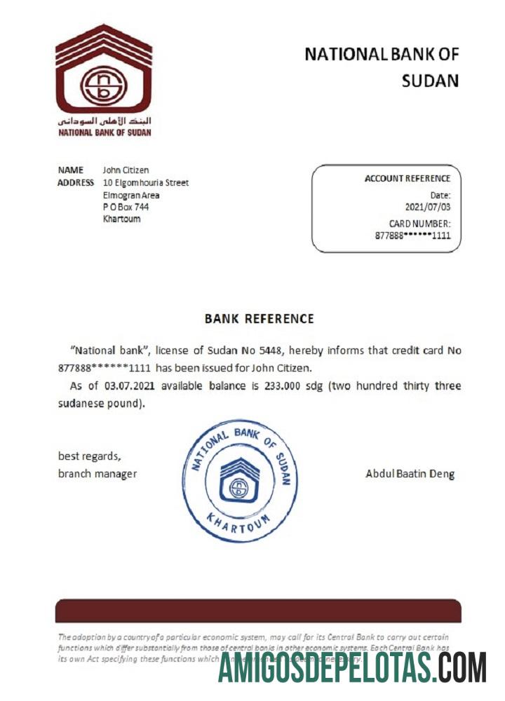 Sudan nasional bank of Sudan Referensi makering