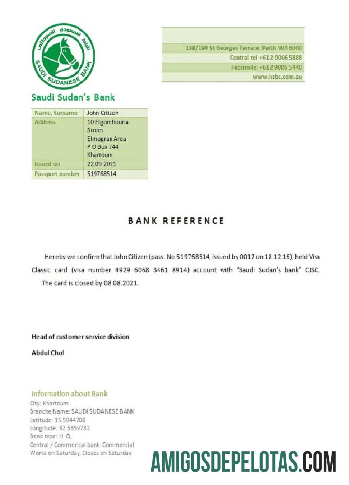 Sudan Arab Saudi Sudan's bank closure Referensi sampel