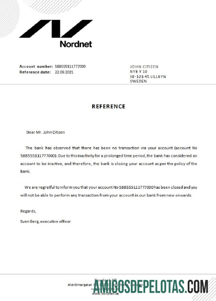 Swedia Nordnet closure Referensi makering