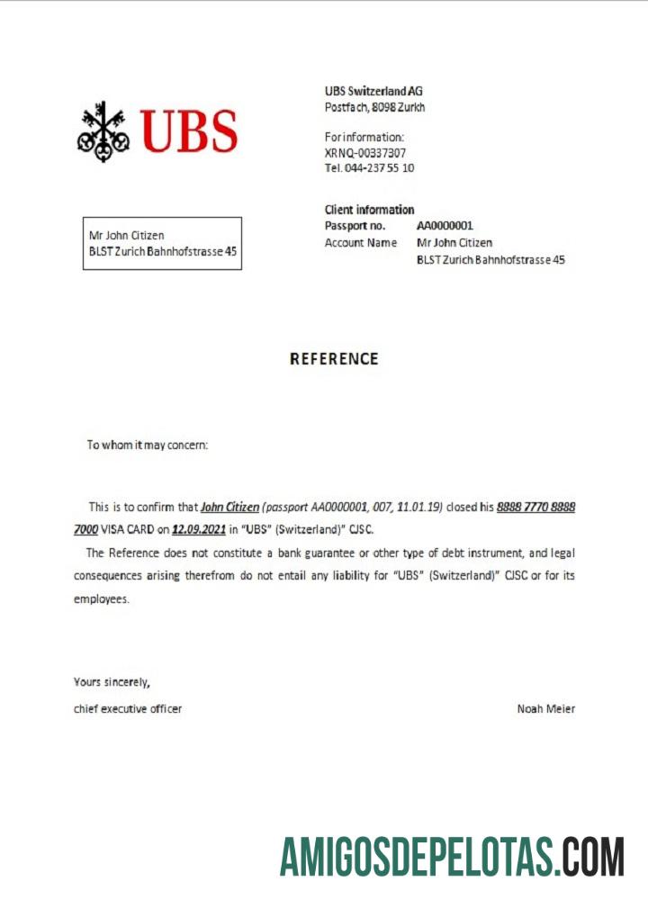 Swiss UBS closure Referensi templat
