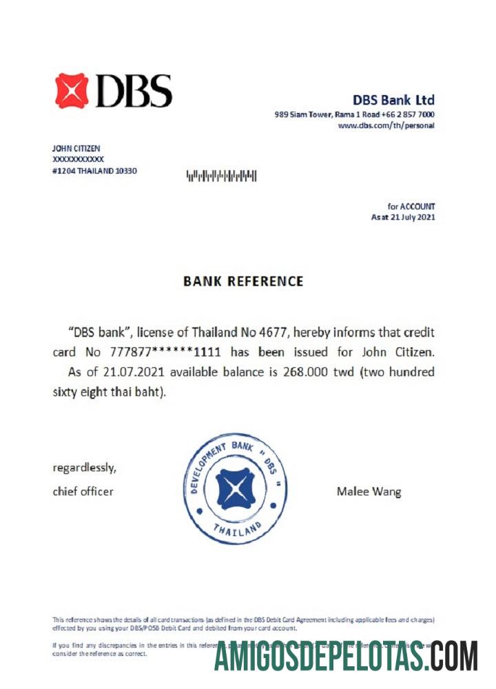 Thailand DBS bank Referensi makering