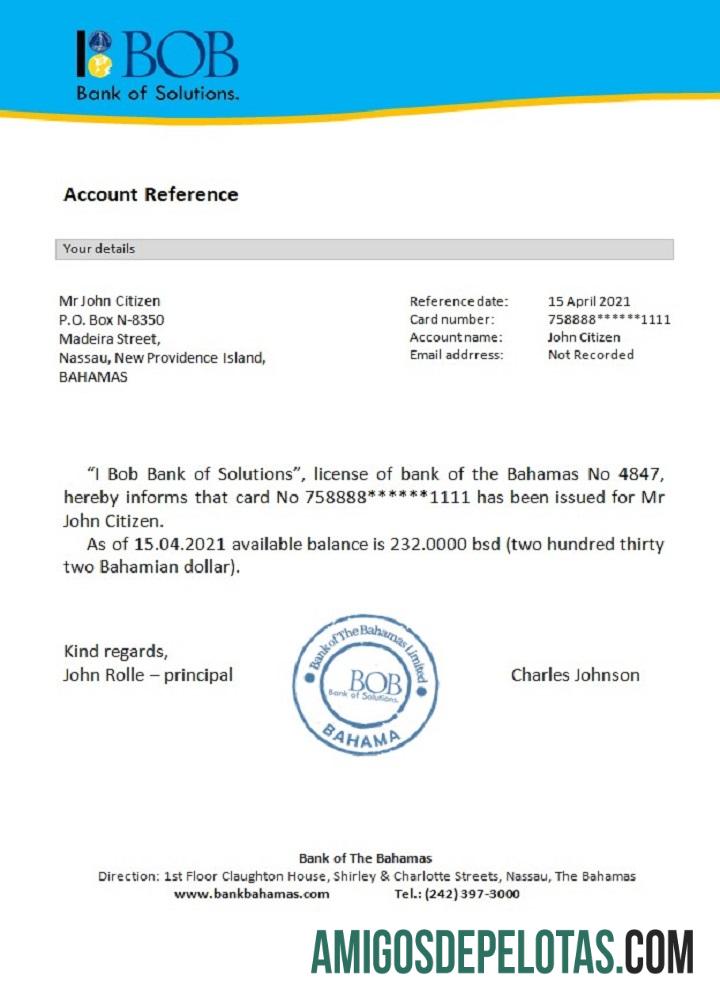 The Bahama I bob bank of solutions Referensi desain