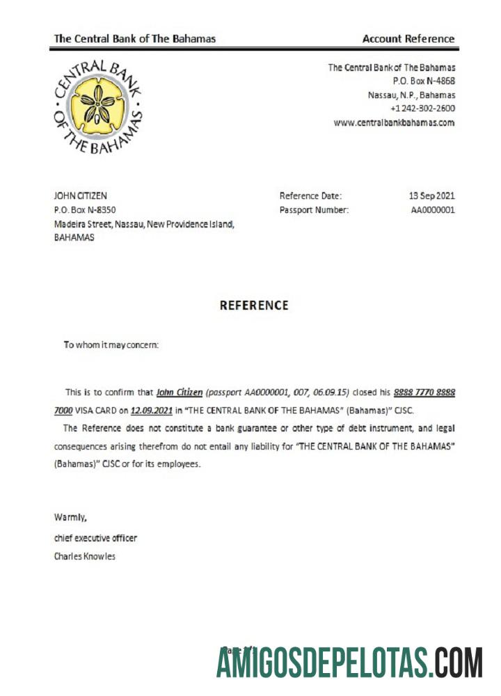 The Bahama The central bank of The Bahama closure Referensi makering