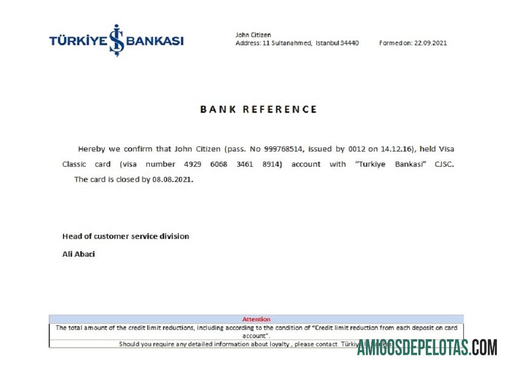 Turki Is Bankasi closure Referensi pratinjau