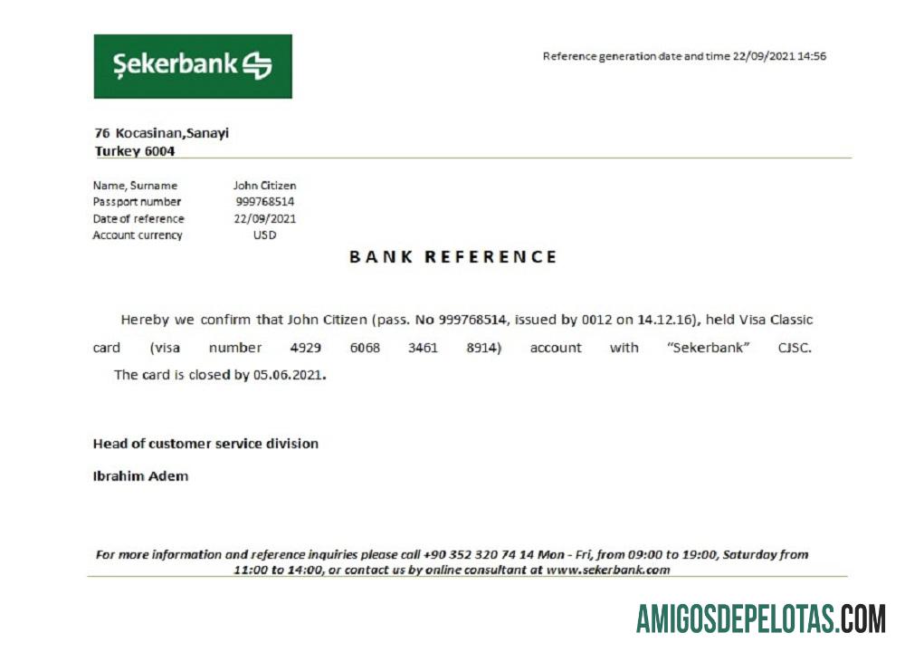 Turki Sekerbank closure Referensi sampel