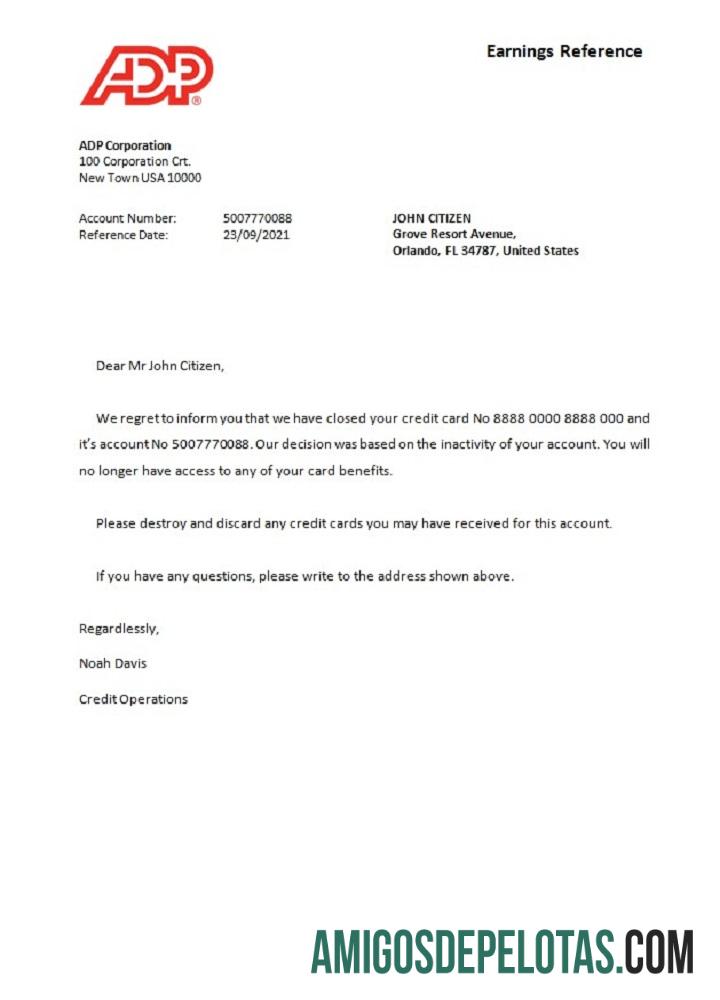 AS ADP closure Referensi sampel