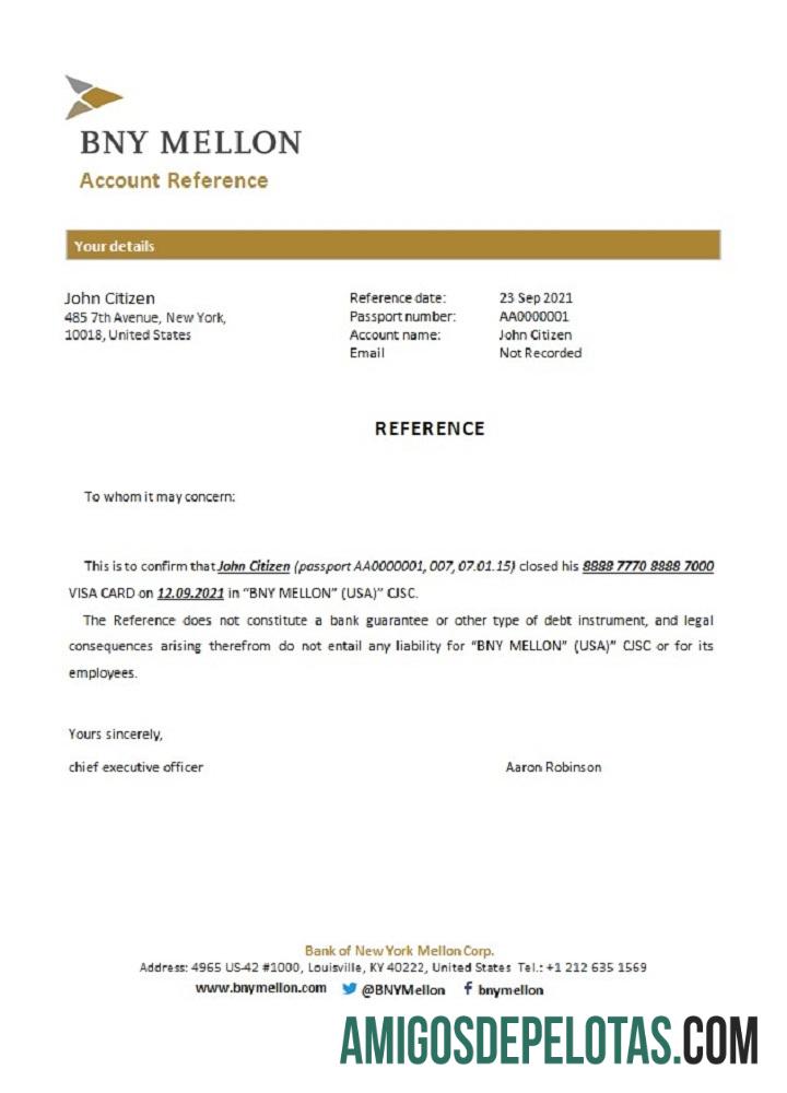 AS BNY Mellon closure Referensi desain