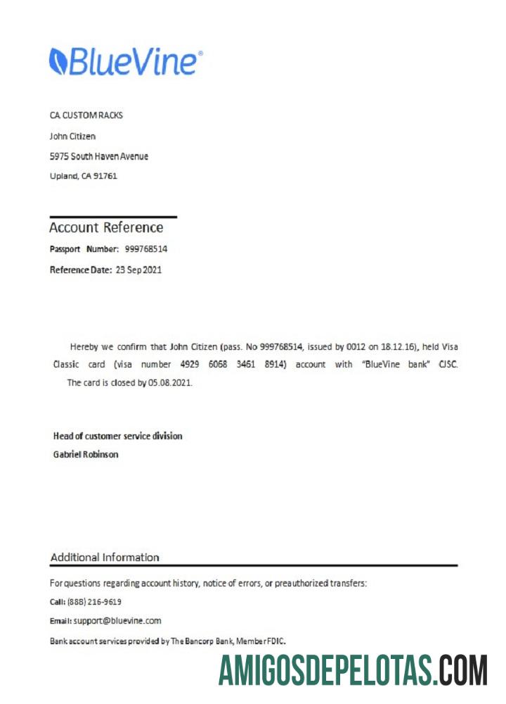 AS Bluevine closure Referensi makering