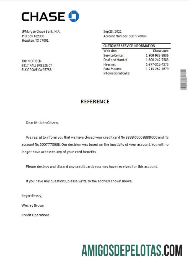AS Chase closure Referensi makering