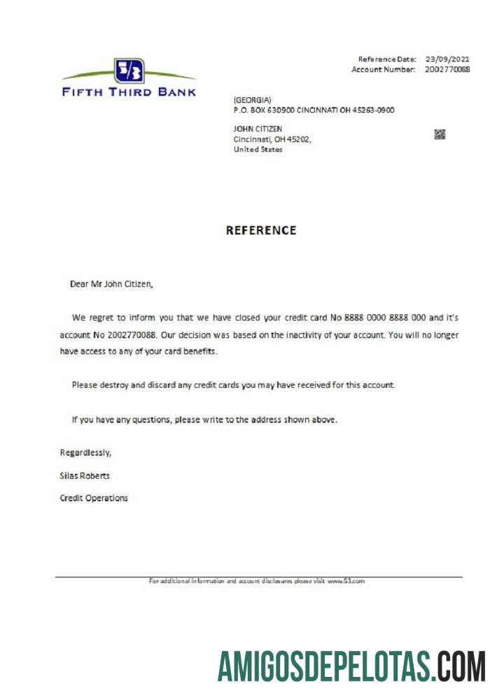 AS Fifth Third bank closure Referensi makering