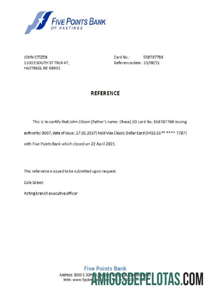AS Five Points bank closure Referensi makering