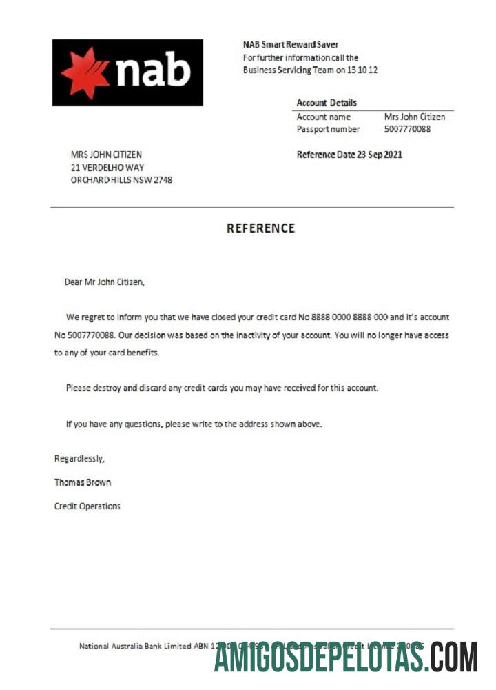 AS Nab closure Referensi sampel
