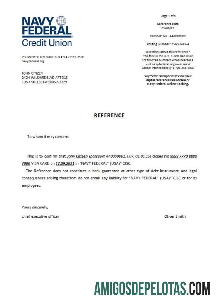 AS Navy Federal closure Referensi pratinjau