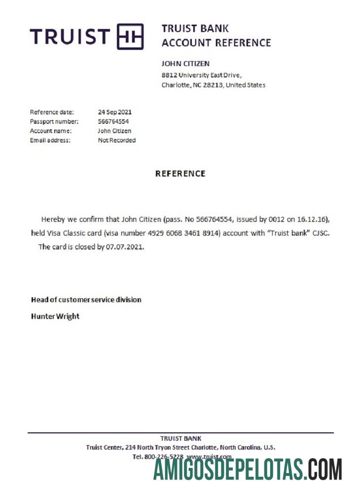 AS Truist bank closure Referensi makering