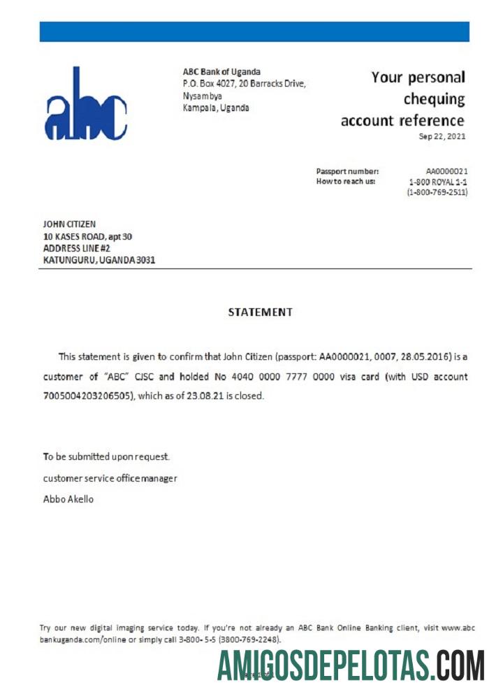 Uganda ABC closure Referensi desain