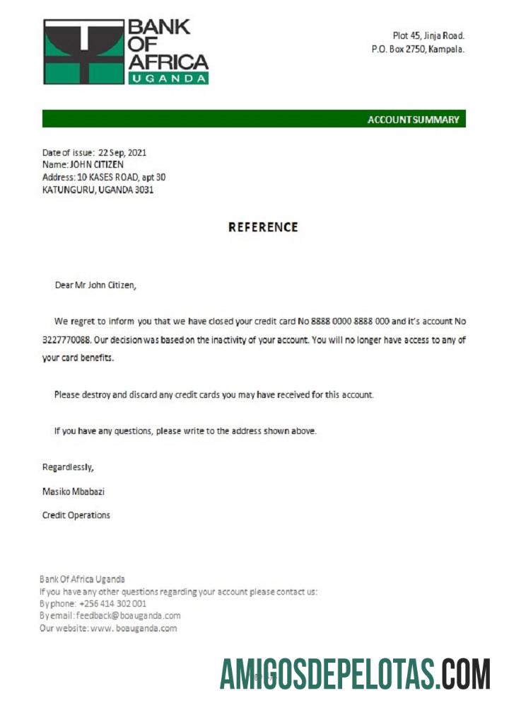 Uganda bank of Africa closure Referensi pratinjau